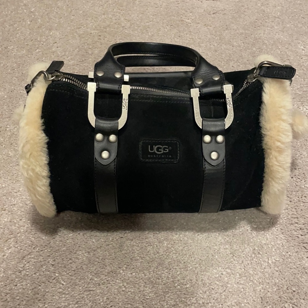 Black and cream authentic UGG purse